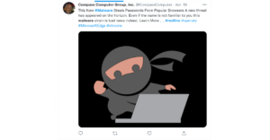 Twitter, redline malware news steal credentials