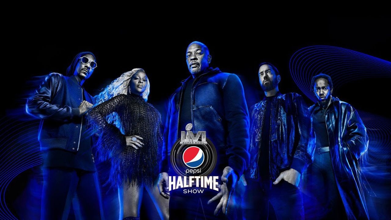 Super Bowl LVI Pepsi Halftime Show -- Mary J. Blige, Dr.Dre, Eminem, Snoop Dogg, and Kendrick Lamar