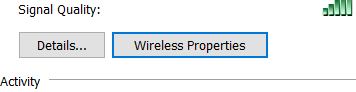 Windows Wi-Fi status window